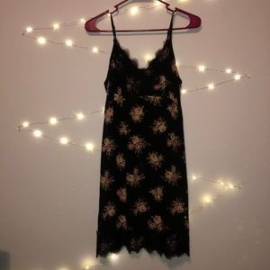 American Eagle black floral dress